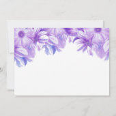 Elegant Lavender Floral Wedding Save the Date (Rückseite)