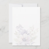 Elegant Lavender Floral Wedding Table Numbers  (Rückseite)