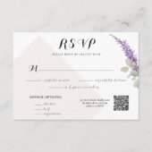 Elegant Lavender Greeny Eucalyptus Verlasse RSVP-K Begleitkarte (Vorderseite)