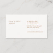 Elegant Lavender Leather Beruflich Visitenkarte (Rückseite)