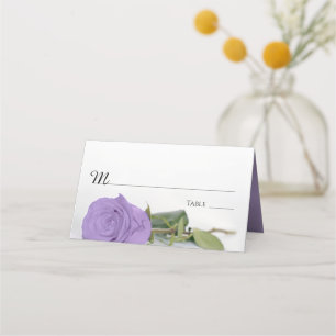 Elegant Lavender Lila Rose Hochzeit Write-In Platzkarte