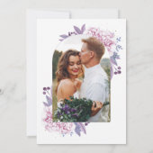 Elegant Lavender Lilac Foto Arch Boho Einladung (Rückseite)