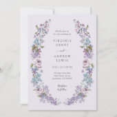 Elegant Lavender Lilac Wedding Einladung (Vorderseite)