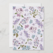 Elegant Lavender Lilac Wedding Einladung (Rückseite)