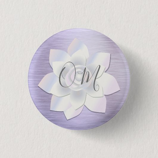 Elegant Lavender Lotus OM Button (Vorderseite)