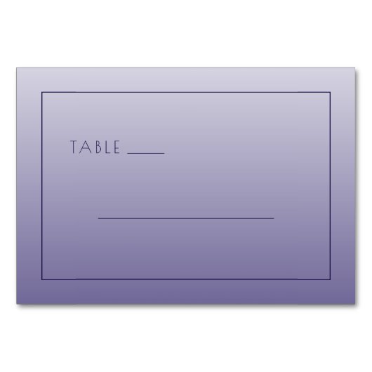 Elegant Lavender Minimalist Tischnummer (Vorderseite)