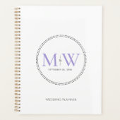 Elegant Lavender Monogram Wedding Planer (Vorderseite)