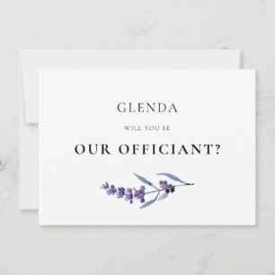 Elegant Lavender Officiency Vorschlag Card Einladung