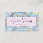 Elegant Lavender Opal QR Code Professional Visitenkarte (Vorderseite)