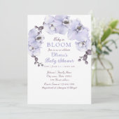 Elegant Lavender Orchid Baby Shower Einladung (Stehend Vorderseite)