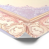 Elegant Lavender Ornate Vintage Frame Poster (Ecke)