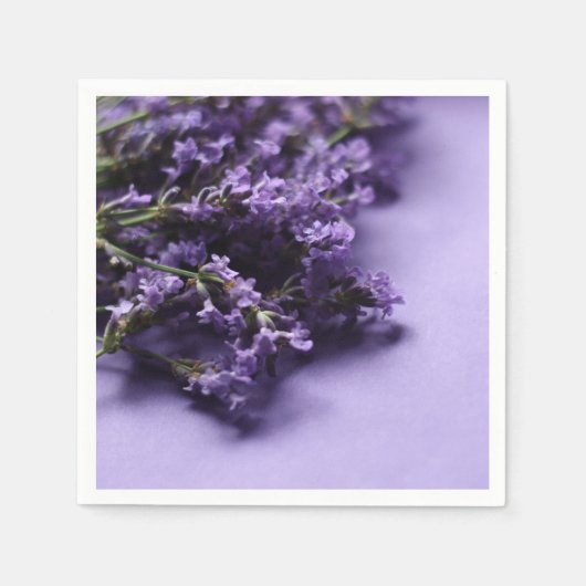 Elegant Lavender Paper Napkin Serviette (Vorderseite)
