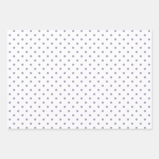 Elegant Lavender Polka Dots Gingham Pattern Mix Geschenkpapier Set (Vorderseite)