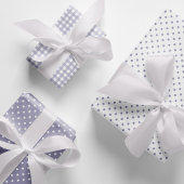 Elegant Lavender Polka Dots Gingham Pattern Mix Geschenkpapier Set