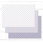Elegant Lavender Polka Dots Gingham Pattern Mix Geschenkpapier Set