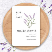 Elegant Lavender Save the Date