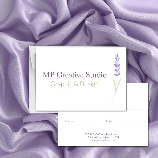 Elegant Lavender Sprig Botanical Design