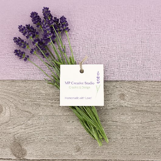 Elegant Lavender Sprig Botanical Design Hang Tag Geschenkanhänger