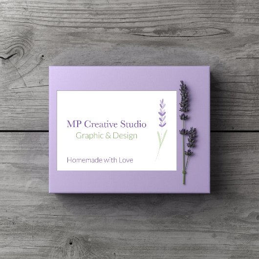 Elegant Lavender Sprig Botanical Design Lebensmitteletikett