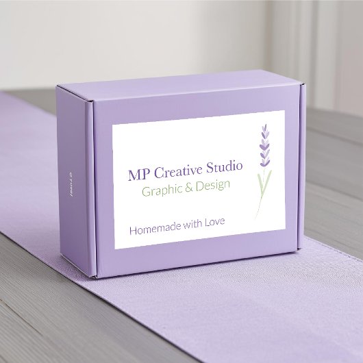 Elegant Lavender Sprig Botanical Design Lebensmitteletikett