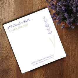 Elegant Lavender Sprig Botanical Design Notizblock