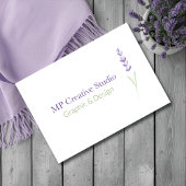 Elegant Lavender Sprig Botanical Design Terminkarte