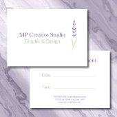 Elegant Lavender Sprig Botanical Design Terminkarte