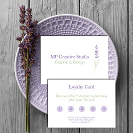 Elegant Lavender Sprig Botanical Design Treuekarte