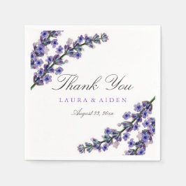 Elegant Lavender Vielen Dank, Wedding Napkin Serviette