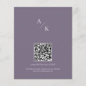 Elegant Lavender Wedding Budget Einladung Flyer (Hinten)