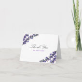 Elegant Lavender Wedding Danke Card (Vorderseite)
