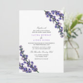 Elegant Lavender Wedding Einladung (Stehend Vorderseite)