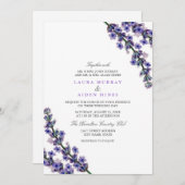 Elegant Lavender Wedding Einladung (Vorne/Hinten)