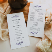 Elegant Lavender Wedding Programm