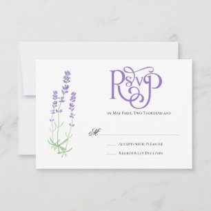 Elegant Lavender Wedding RSVP