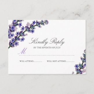 Elegant Lavender Wedding RSVP