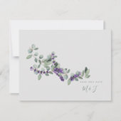 Elegant Lavender Wedding Save the Date (Vorderseite)