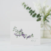 Elegant Lavender Wedding Save the Date (Stehend Vorderseite)