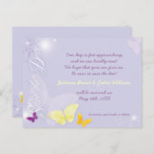 Elegant Lavender Wedding Save the Date Ankündigungspostkarte (Vorne/Hinten)