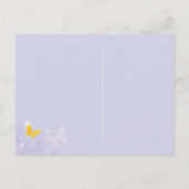 Elegant Lavender Wedding Save the Date Ankündigungspostkarte (Rückseite)