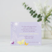 Elegant Lavender Wedding Save the Date Ankündigungspostkarte (Stehend Vorderseite)