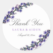 Elegant Lavender Wedding Stickers (Vorderseite)