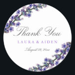 Elegant Lavender Wedding Stickers<br><div class="desc">Matching Einladung, Rsvp Karten, Porto Briefmarke und mehr im Little Bayleigh Store.</div>