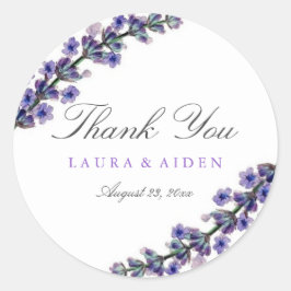 Elegant Lavender Wedding Stickers