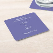 Elegant Lavender Wedding Vielen Dank Rechteckiger Pappuntersetzer (angewinkelt)