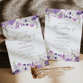Elegant lavender wildflower wedding einladung