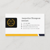 Elegant Law & Justice Business Card | Legal Visitenkarte (Rückseite)