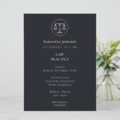 Elegant Law Practice Opening Announcement Einladung (Stehend Vorderseite)