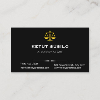 Elegant Lawyer Business Card | Attorney & Legal Visitenkarte
