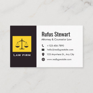 Elegant Lawyer Business Card | Attorney & Legal Visitenkarte